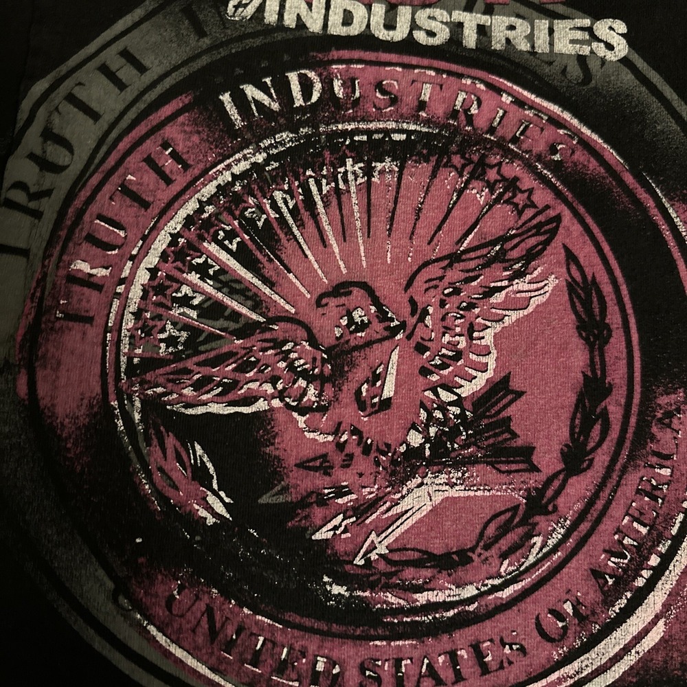 Truth Soul Armor Truth Industries Eagle Crest Graphic T-Shirt Black PurpleMens M - Picture 3 of 4